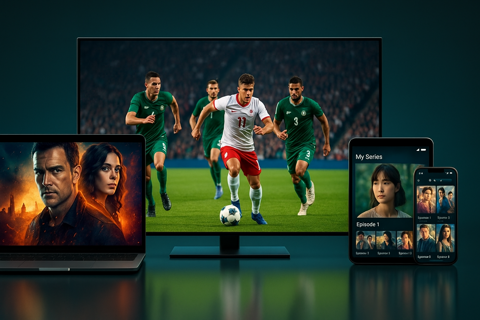 Mockup IPTV dispositivos