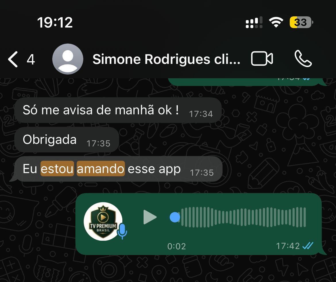Cliente destacando estabilidade e qualidade